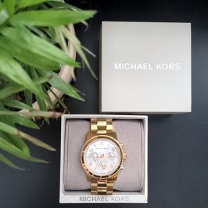 Michael Kors MK-3505 gold vintage analog watch